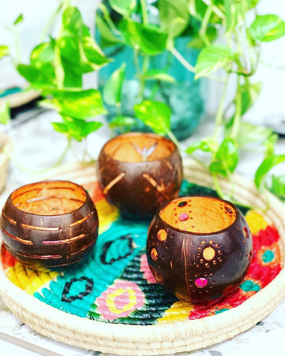Coconut Tea Light Holder - Ellefoodie